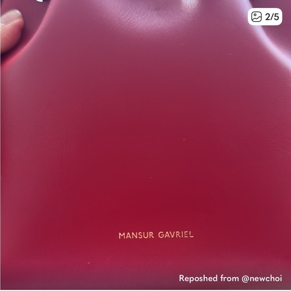 Mansur Gavriel Scarlet Leather Shoulder Bag - Picture 3 of 5